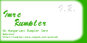 imre rumpler business card